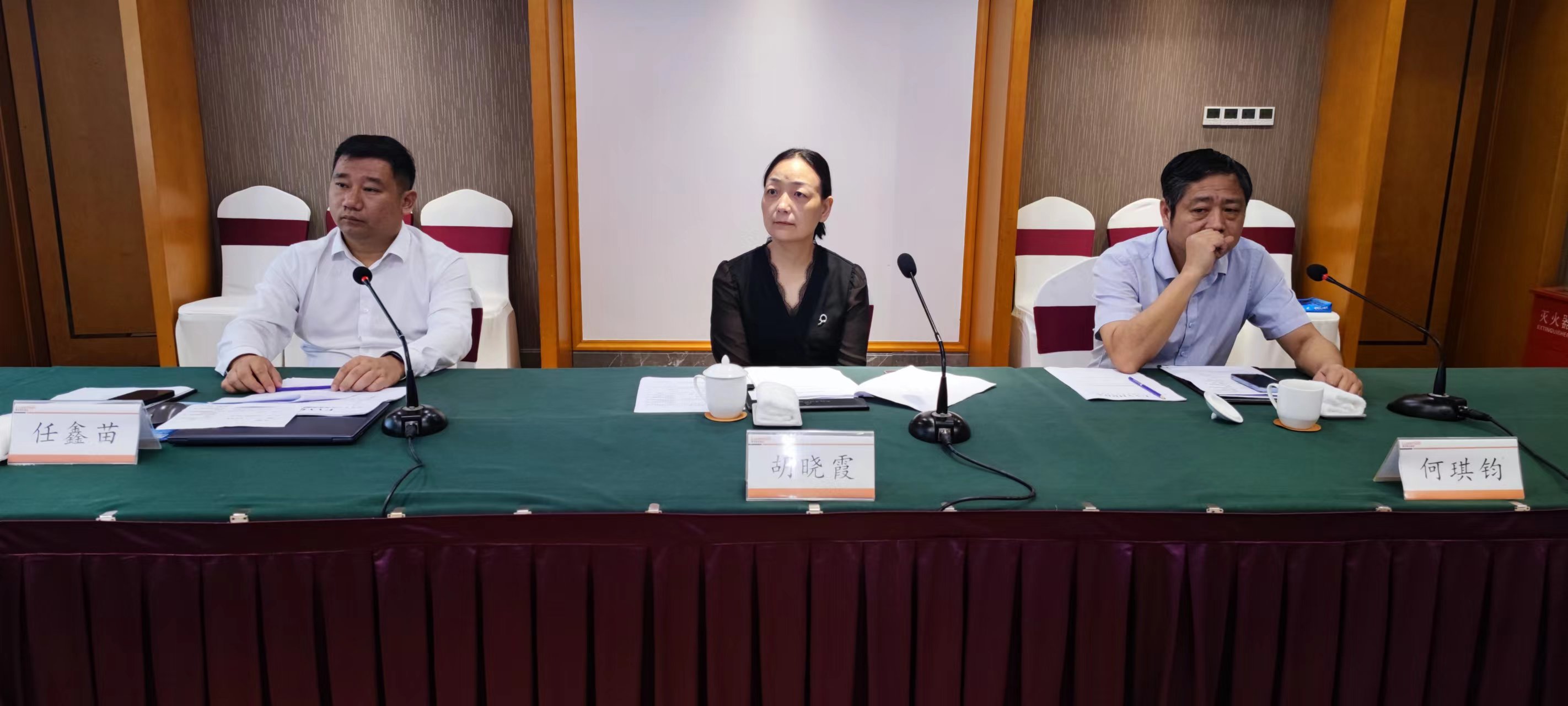 副局长胡晓霞、会长何琪钧、副会长兼秘书长参加会议